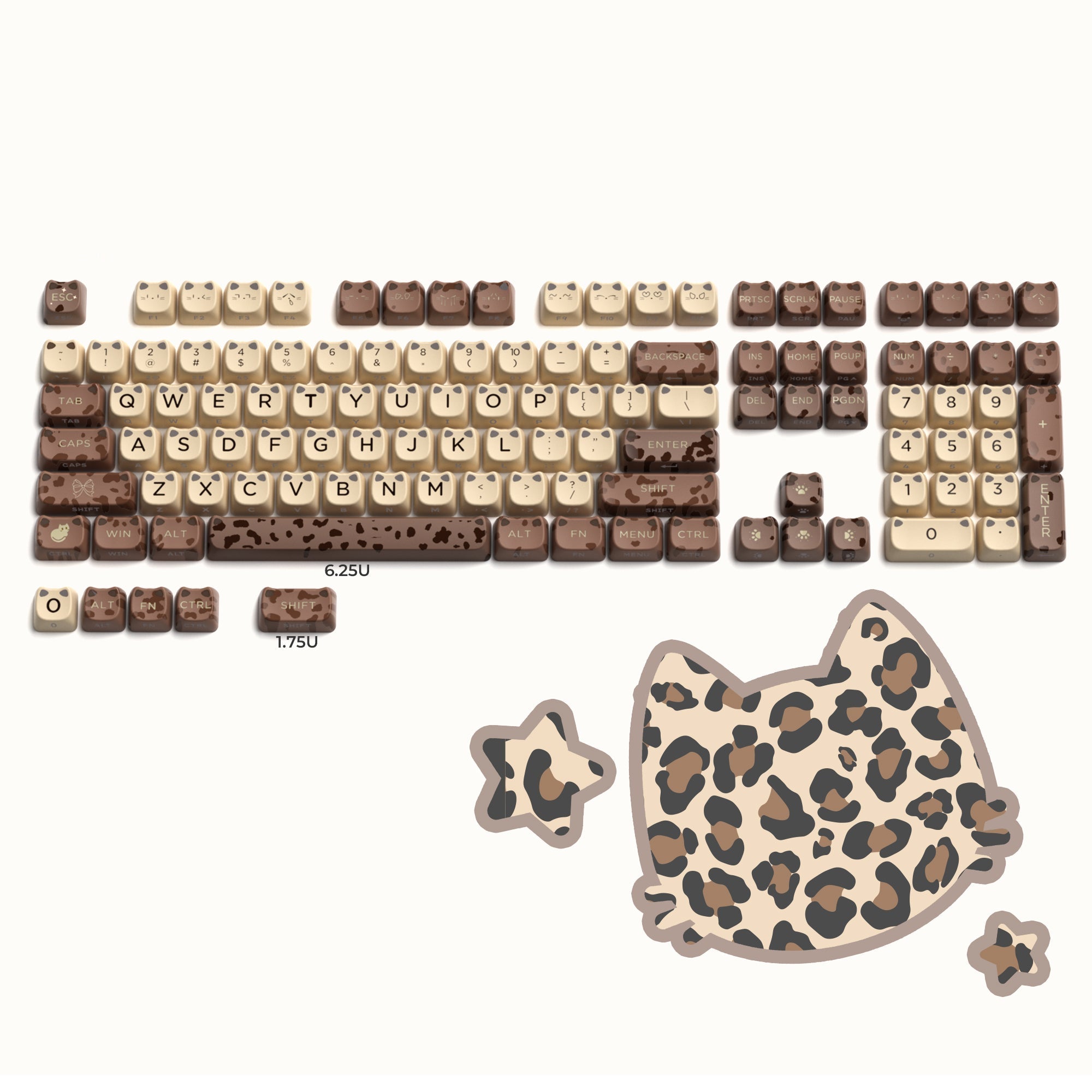 XVX Lumicat MAO Profile Side-Printed Shine-Through 113-Key Keycap Set