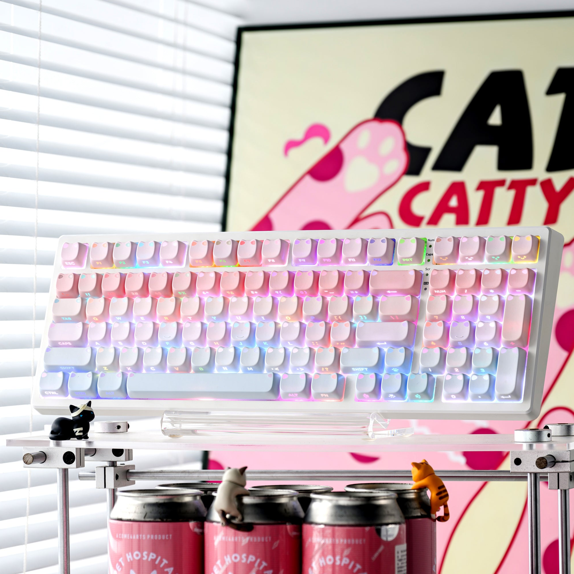 XVX Lumicat MAO Profile Side-Printed Shine-Through 113-Key Keycap Set