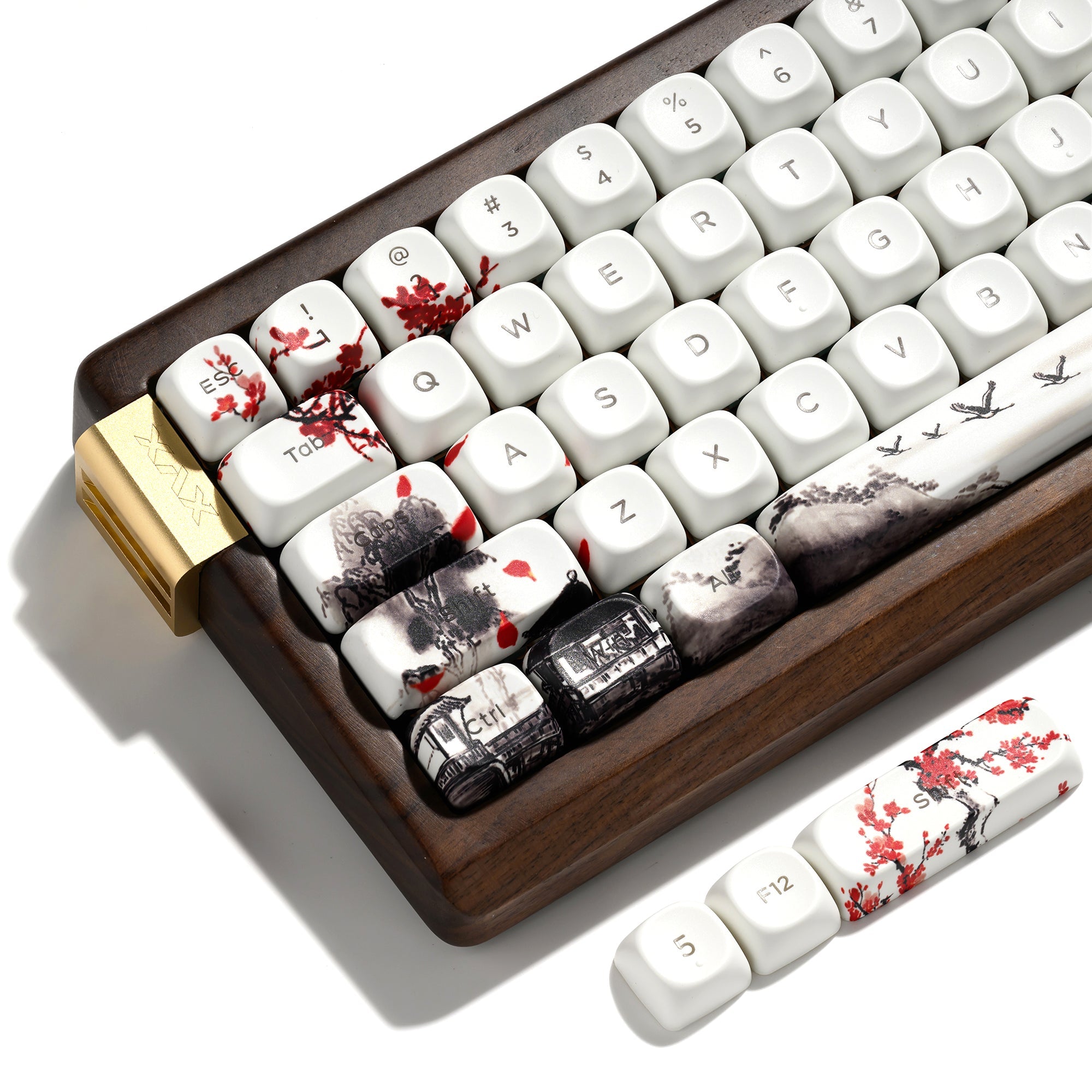 XVX Mono Plum Blossom MOA Profile Shine-Through PBT Keycap Set