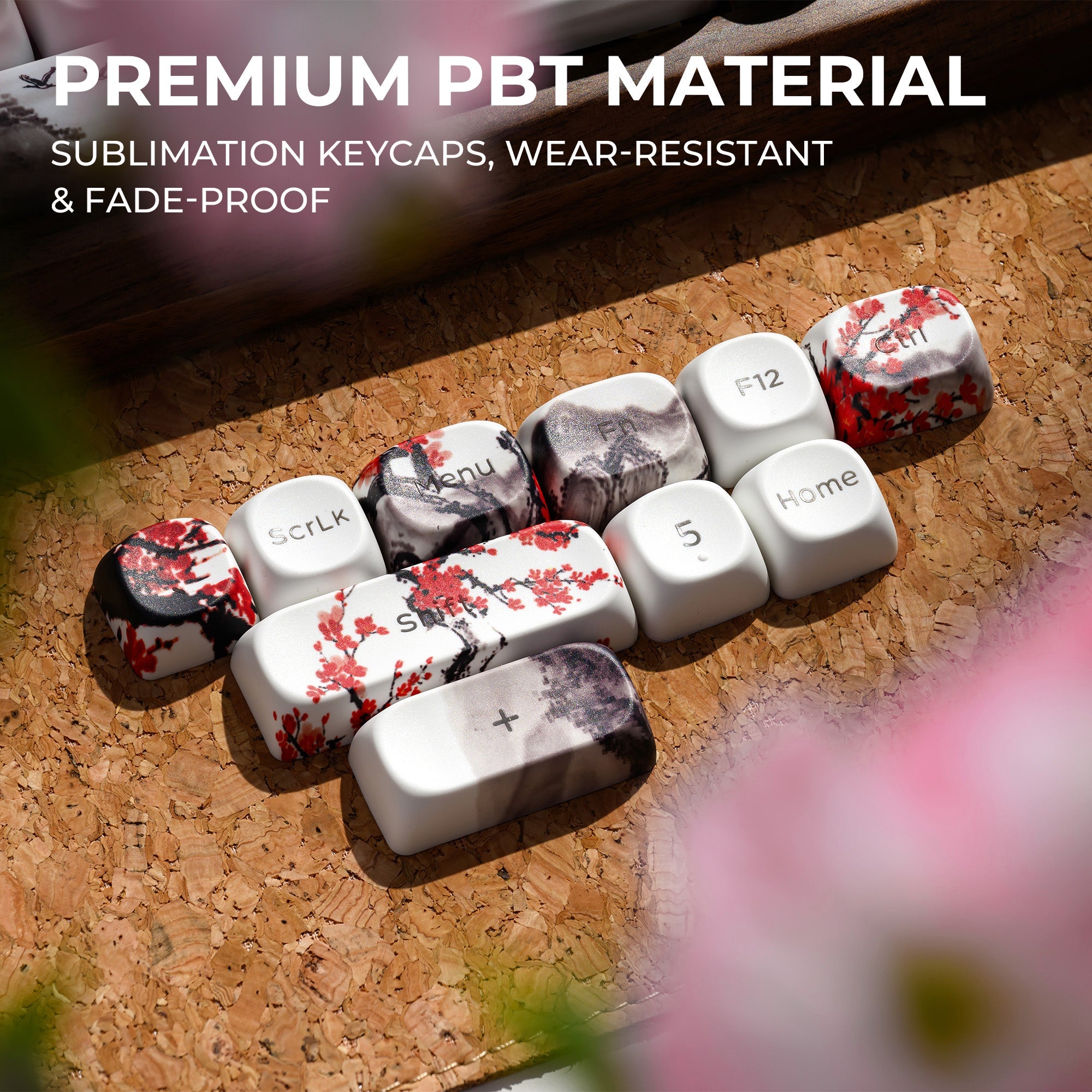 XVX Mono Plum Blossom MOA Profile Shine-Through PBT Keycap Set