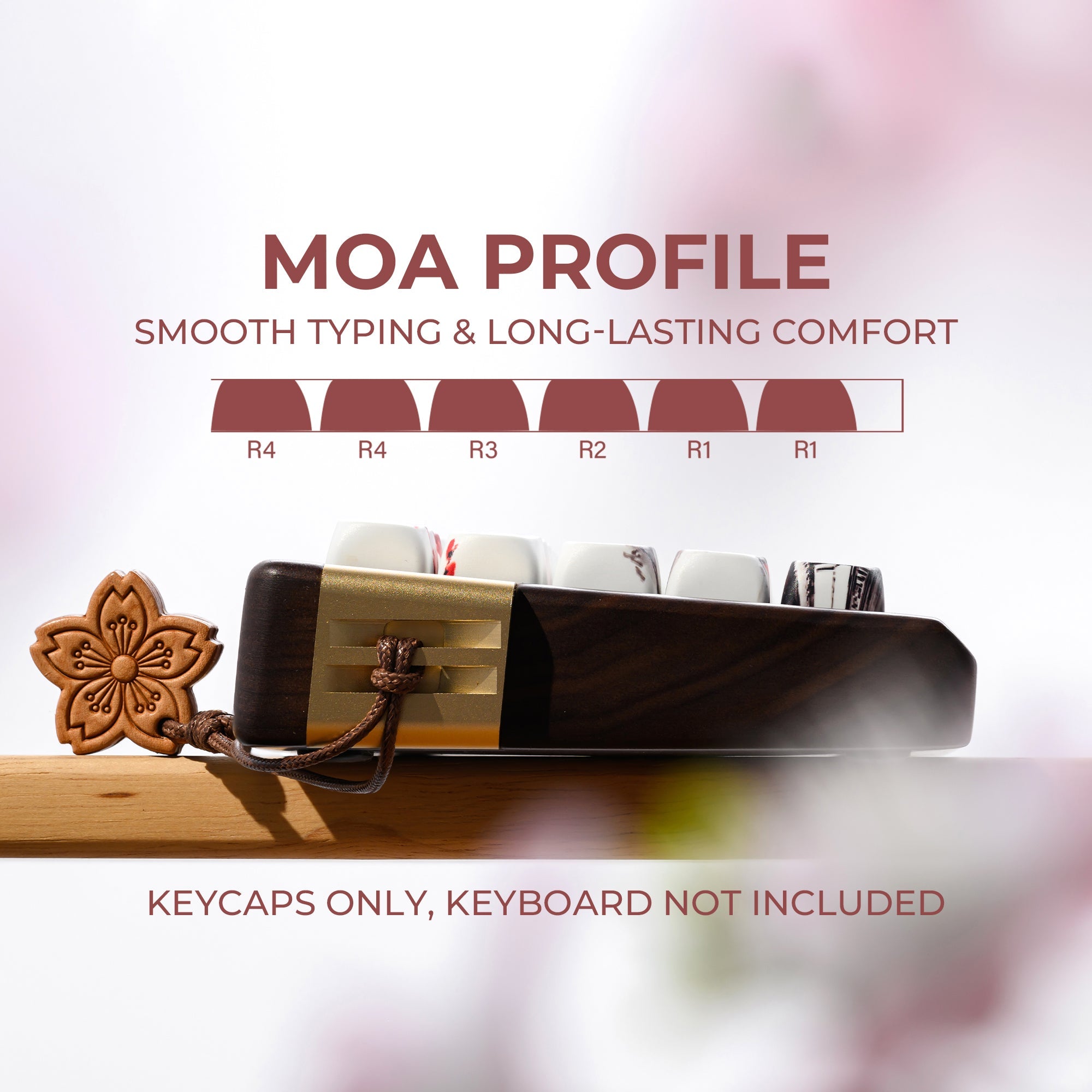 XVX Mono Plum Blossom MOA Profile Shine-Through PBT Keycap Set